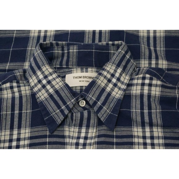 Thom Browne Other - Thom Browne New York Blue White Plaid Flannel Butt